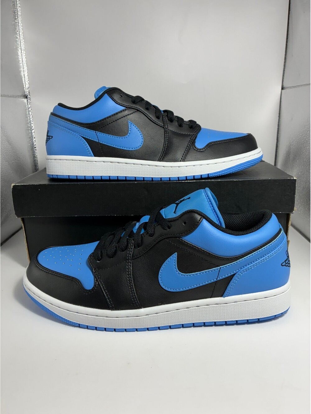 Size 9.5 - Jordan 1 Low Black University Blue